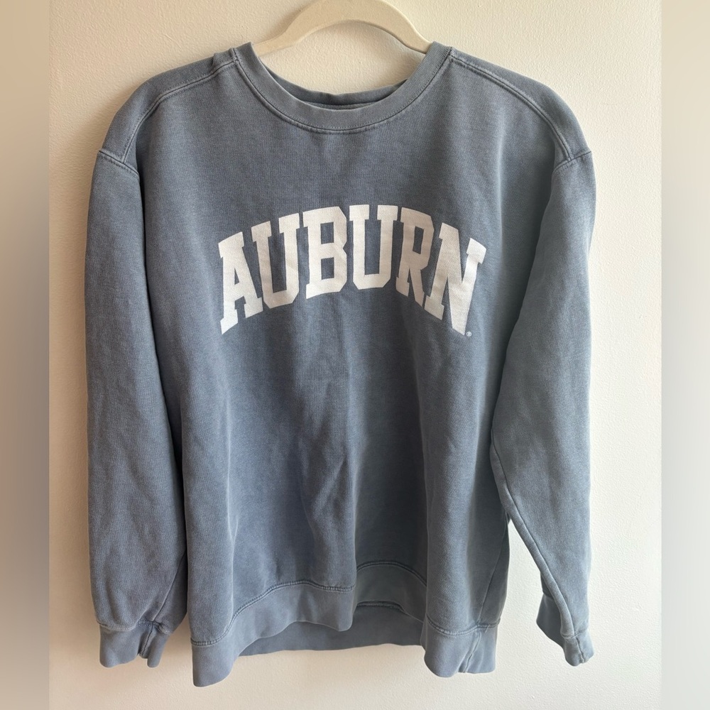 Auburn University Blue Comfort Colors Women’s Crewneck Sweatshirt